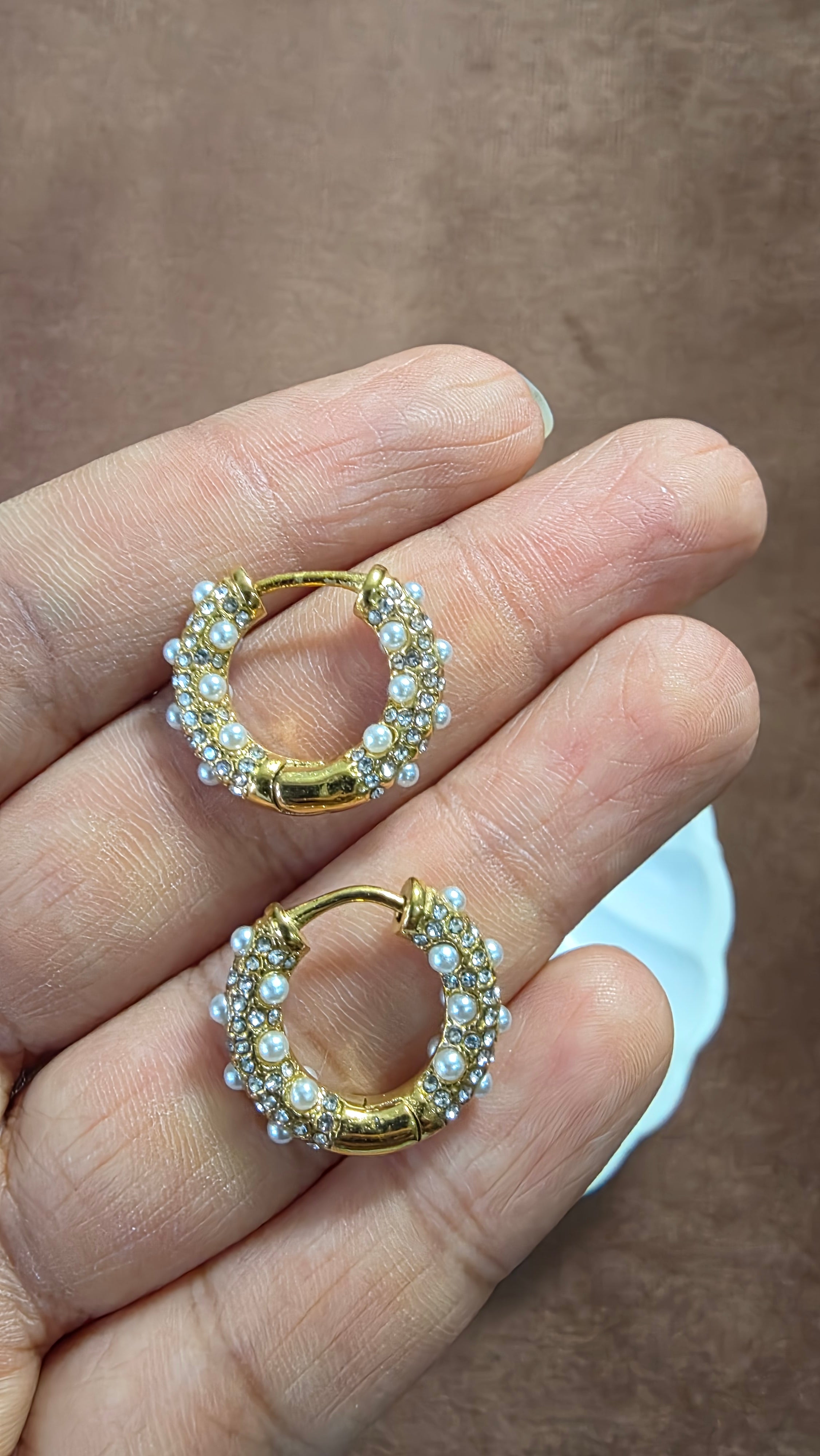 Pearl Cluster Hoops