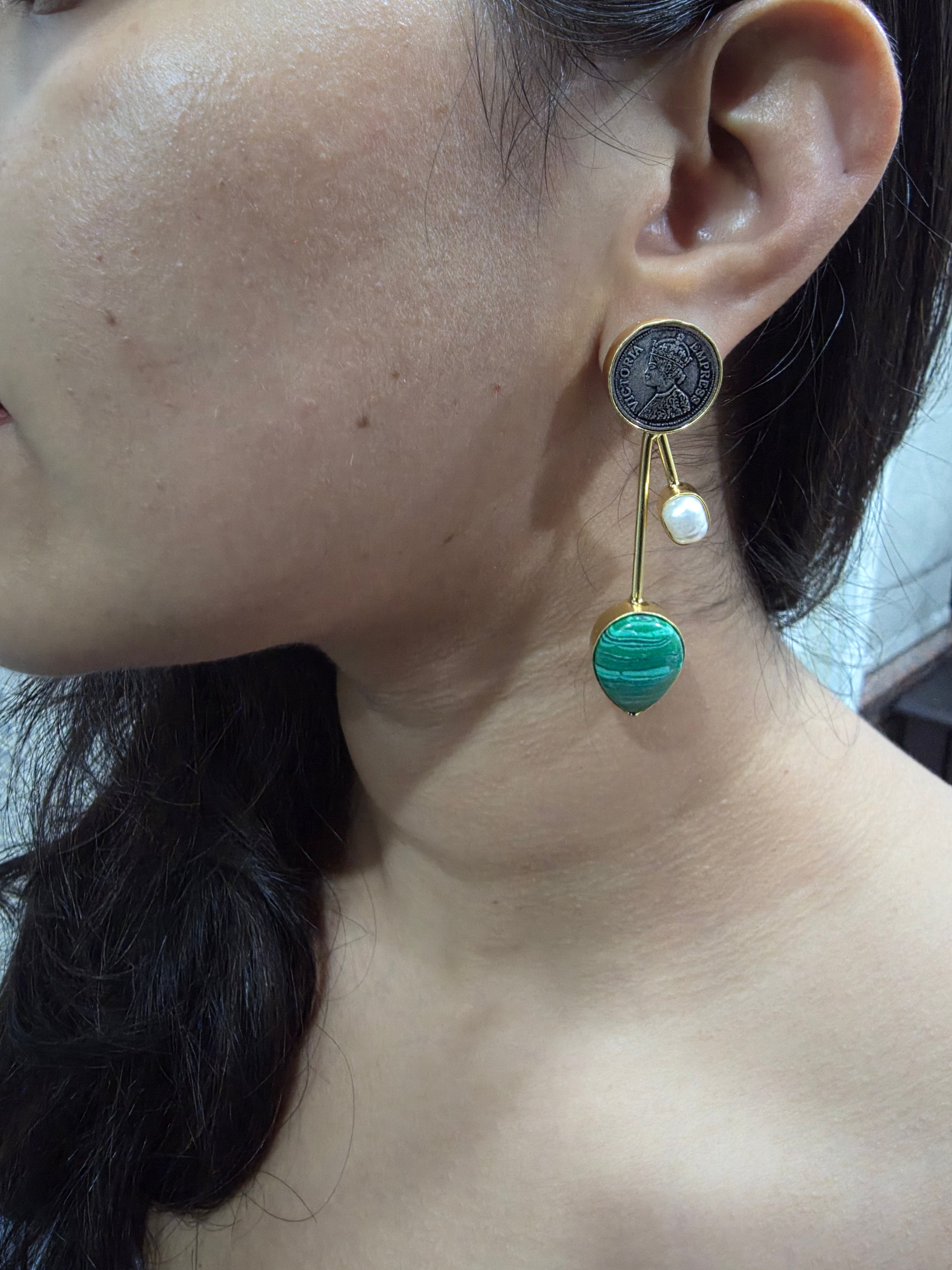 Empress Malachite Earrings