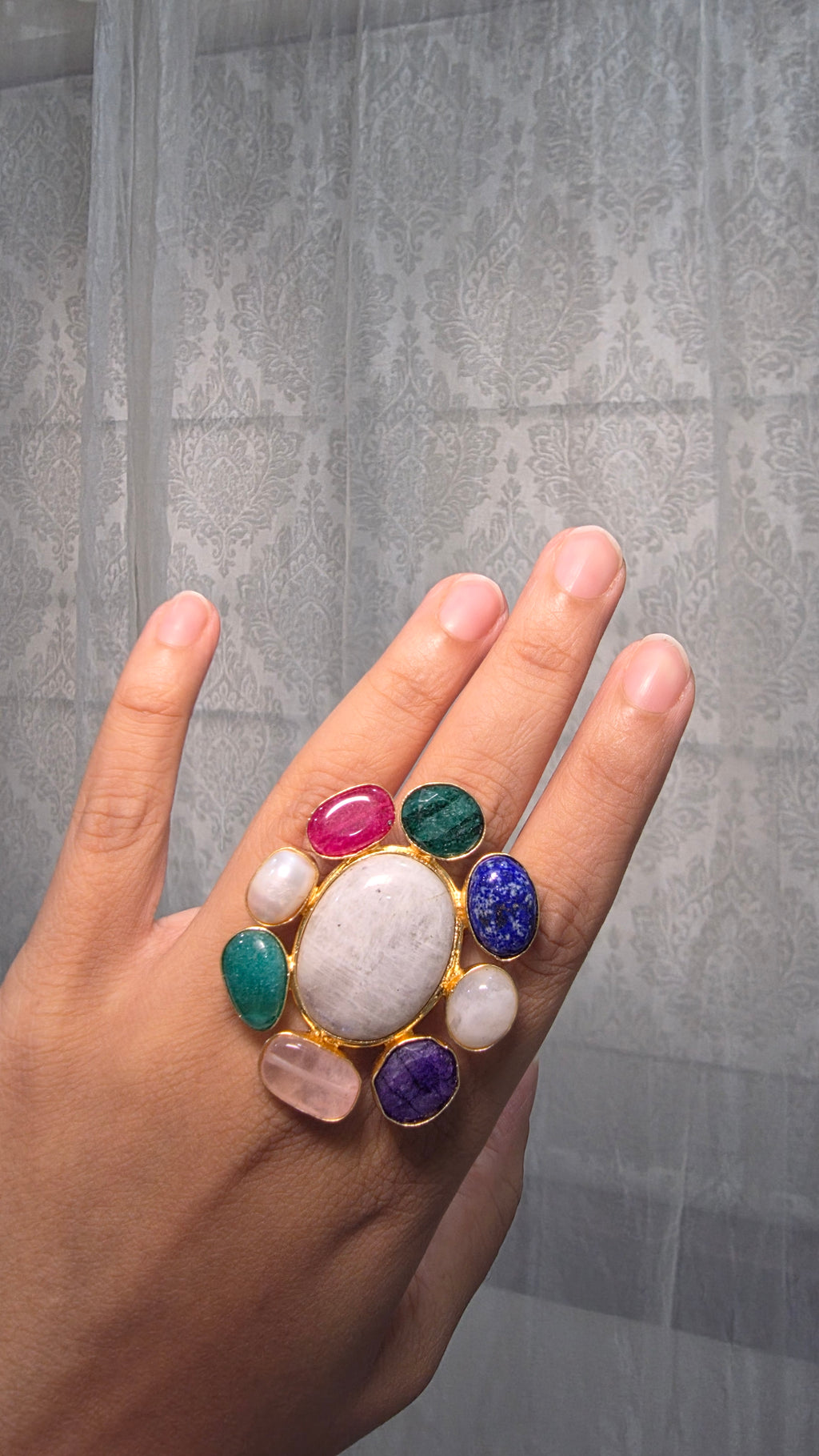 Satrangi Ring – Moonstone