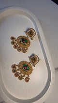 Morpankh Jaal Earrings - Green