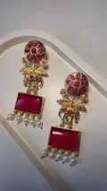 Gajpushpa Earrings - Red