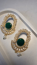 Ratna Jaal Earrings - Green