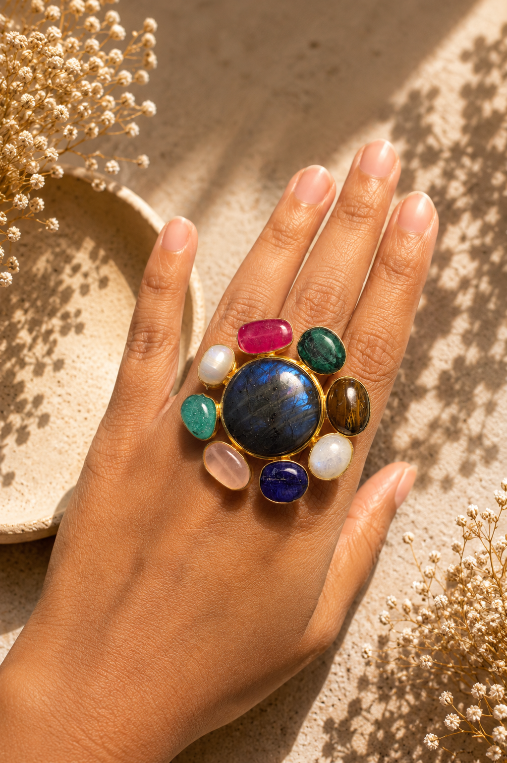 Satrangi Ring – Labradorite