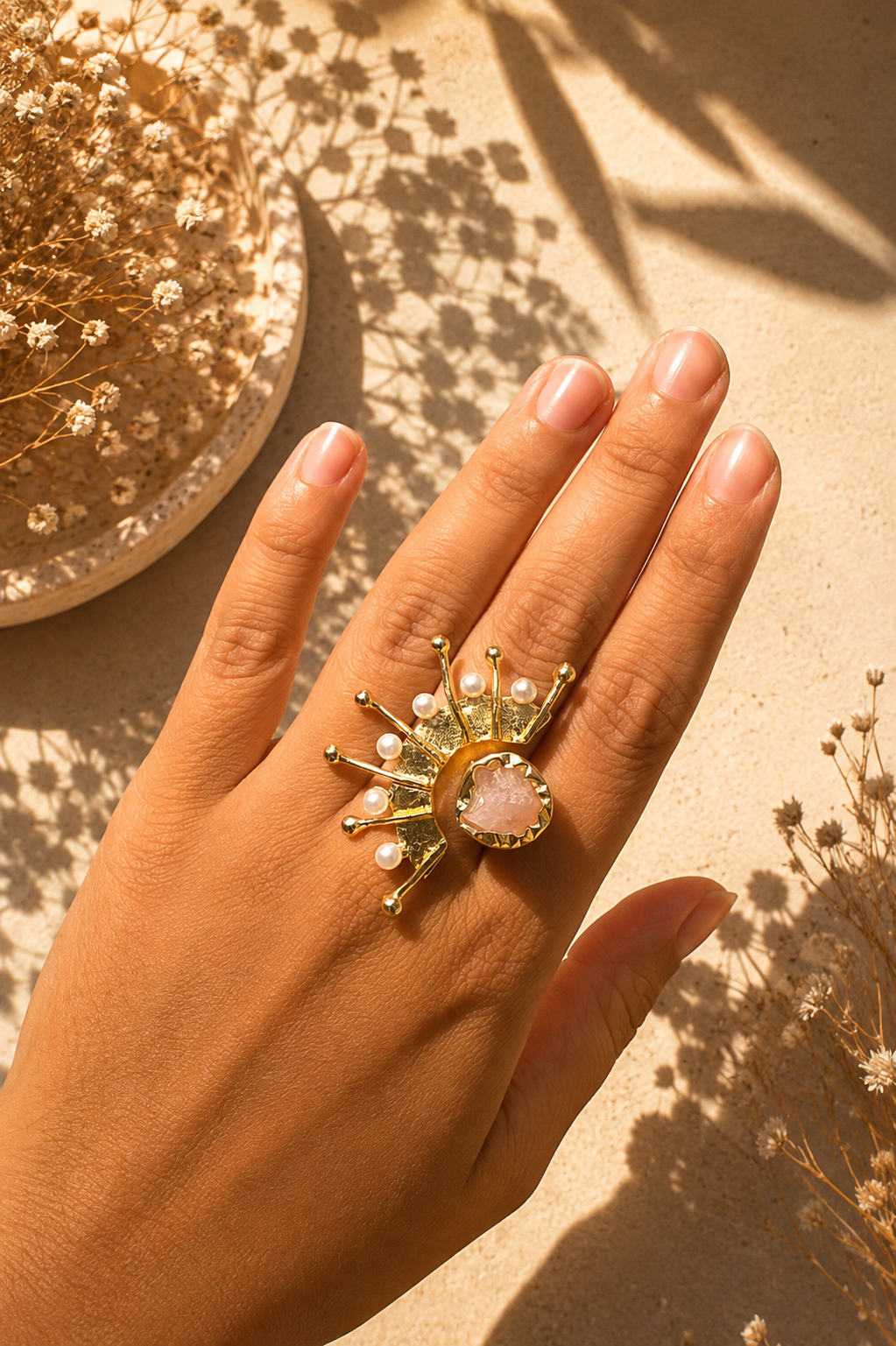 Kirana Ring – Rose Quartz