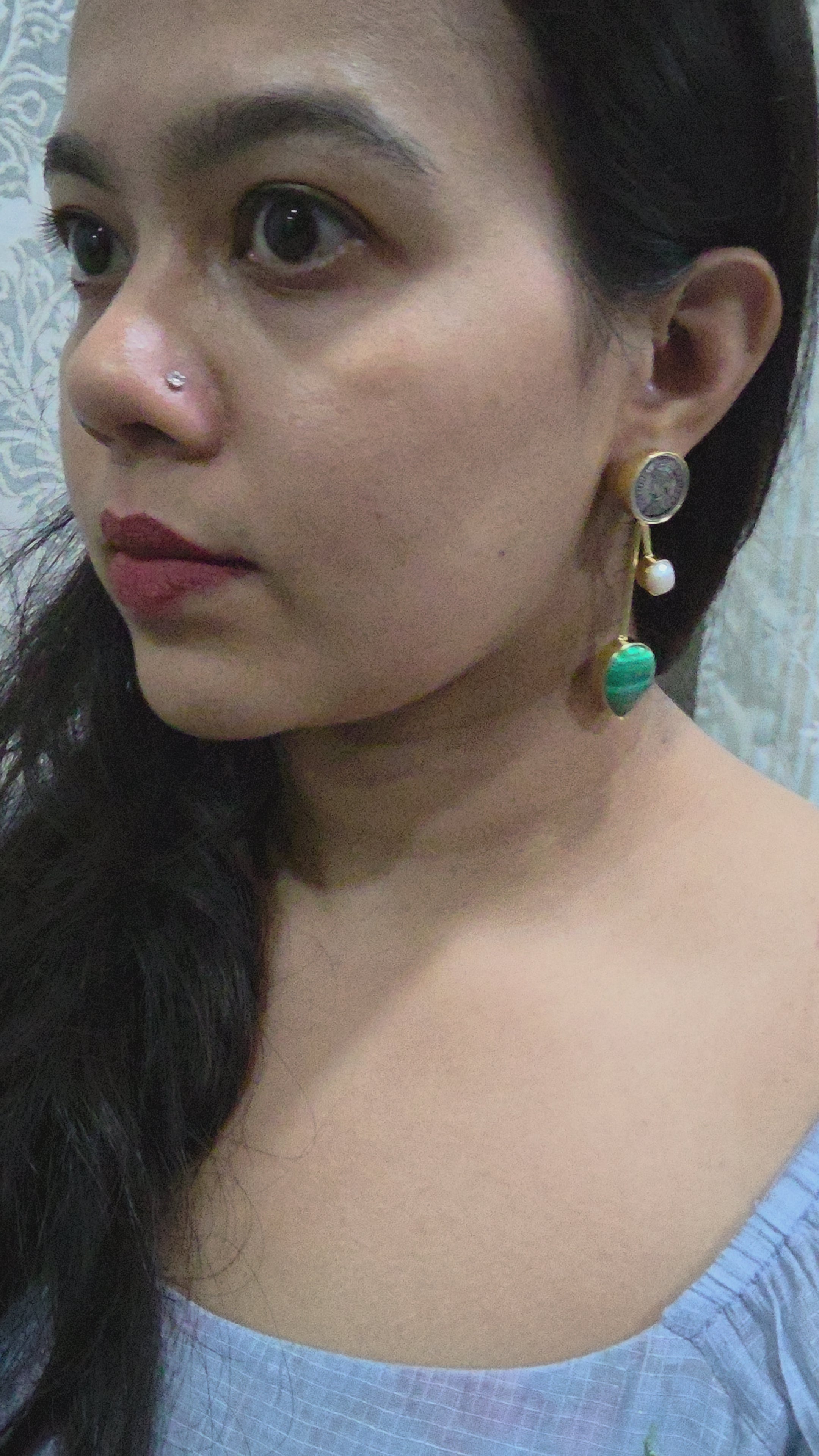 Empress Malachite Earrings